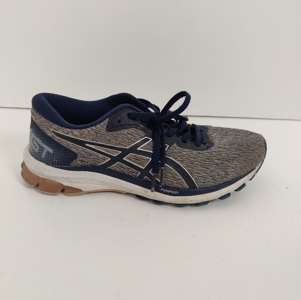 ASICS Womens GT-1000 9 Running Shoe Size 9 M Gray Blue Athletic